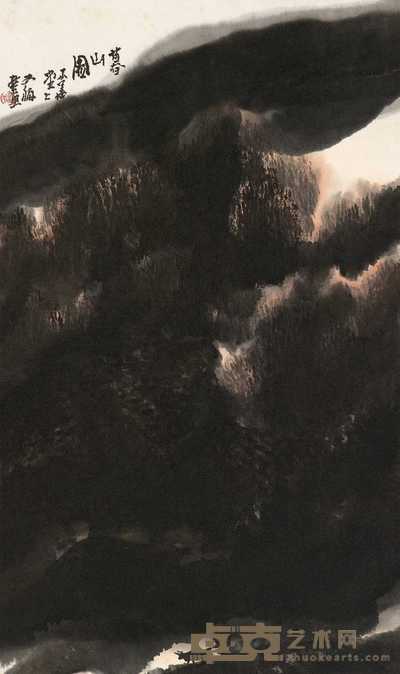 贾又福 暮山图 镜心 68×40.5cm